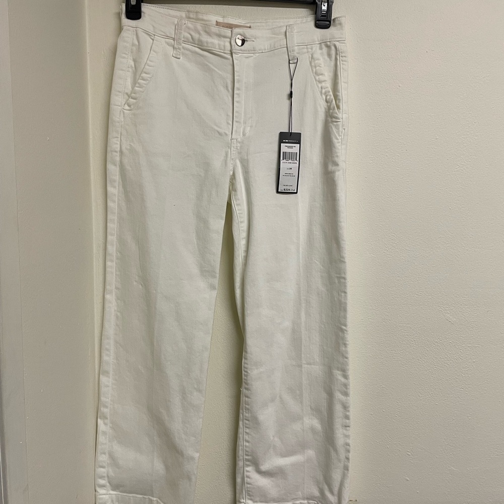 BCBGMAXAZRIA The High Rise Wide Leg Cropped Jeans